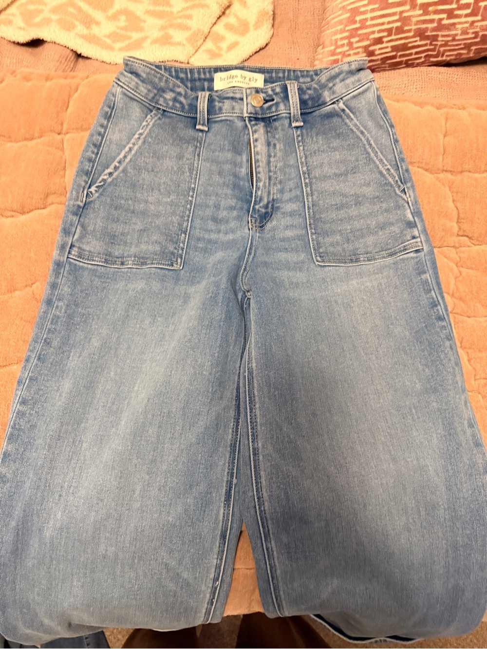 Bridge by GXY Light Blue High-Rise Wide Leg Jeans